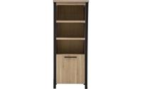 Goossens Boekenkast Santos, 1 deur, 3 open vakken 180 cm hoog