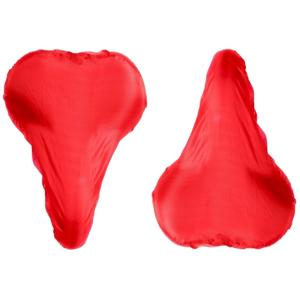 Zadelhoes - 2x - rood - 26 x 21 x 7 cm - waterdicht - PVC coating - polyester - fietszadel hoes