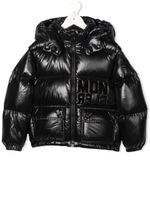 Moncler Enfant doudoune à logo imprimé - Noir