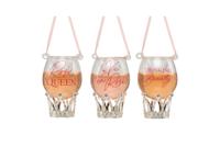 Ornament glas rose wijn l7.5cm - Kurt s adler