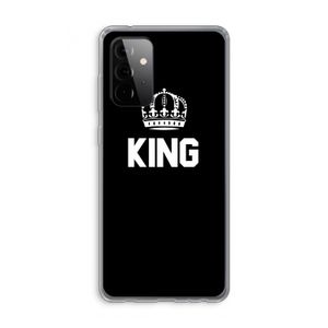 King zwart: Samsung Galaxy A72 Transparant Hoesje