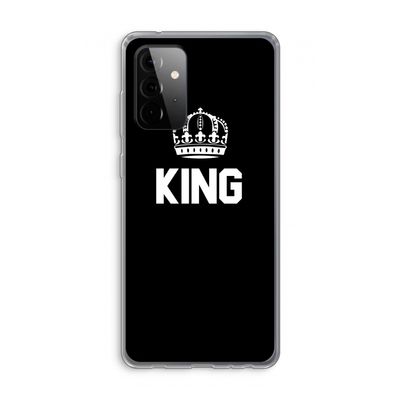 King zwart: Samsung Galaxy A72 Transparant Hoesje