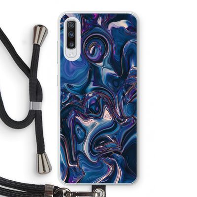 Mirrored Mirage: Samsung Galaxy A70 Transparant Hoesje met koord