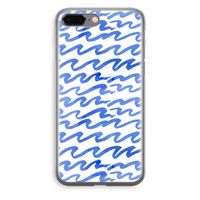 Blauwe golven: iPhone 8 Plus Transparant Hoesje