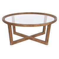 Hoofdtafel Home ESPRIT Kristal Spar 100 x 100 x 43 cm