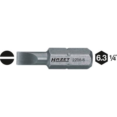 Hazet 2208-8 2208-8 Gleuf-bit Aandrijving: 1/4 (6,3 mm) Uitvoering: Plat 25 mm Hazet 2208-8 2208-8 Gleuf-bit Aandrijving: 1/4 (6,3 mm) Uitvoering: Plat 25 mm