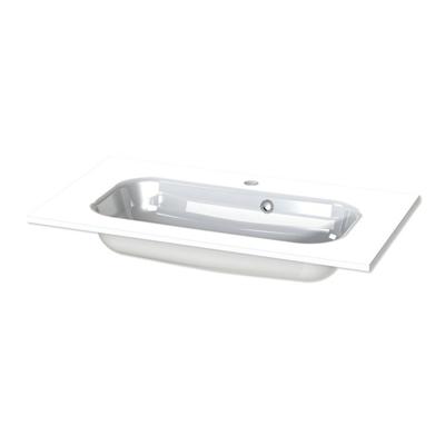 Tiger Wastafel S-line Oval 80 cm Glanzend Wit