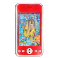 Speelgoed smartphone/mobiele telefoon rood met licht en geluid 11 cm - thumbnail
