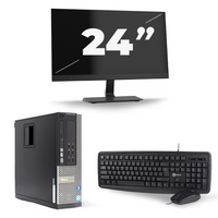 Dell Optiplex 7010 SFF - Intel Core i3-3e Generatie - 8GB RAM - 256GB SSD - Windows 10 + 1x 24 inch Monitor