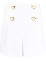 Moschino short à boutons cœur - Blanc