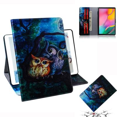 Olie uil patroon horizontale Flip lederen case voor Galaxy tab een 10 1 (2019) T510/T515 met houder & Card slot & portemonnee