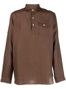 Lardini polo en lin - Marron