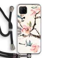 Japanse bloemen: Huawei P40 Lite Transparant Hoesje met koord
