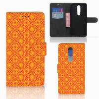 Nokia 3.1 Plus Telefoon Hoesje Batik Oranje - thumbnail
