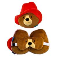 Beertje Paddington knuffel/reiskussen/slaapmasker - 2-in-1 set - voor kinderen