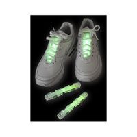Neon glow lichtgevende schoenverlichting groen 2x stuks - thumbnail