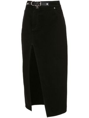 JW Anderson minijupe en jean à détail de cadenas - Noir