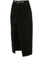 JW Anderson minijupe en jean à détail de cadenas - Noir
