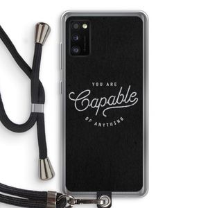 Capable: Samsung Galaxy A41 Transparant Hoesje met koord