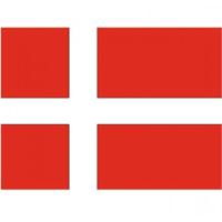 Vlag van Denemarken stickers - 10x - 7 x 10 cm - Landen - Deense vlaggetjes