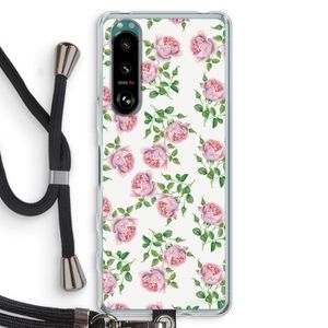 Kleine roosjes: Sony Xperia 5 III Transparant Hoesje met koord