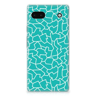 Google Pixel 6A | Hoesje maken | Cracks Blue