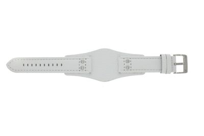 Horlogeband Fossil CH2592 / COACHMAN Onderliggend Leder Wit 22mm