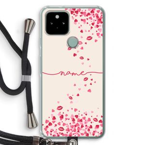 Hartjes en kusjes: Pixel 5 Transparant Hoesje met koord