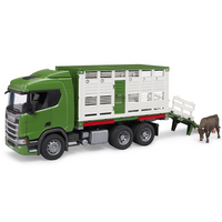 Bruder Scania 560R veetransportwagen met koe