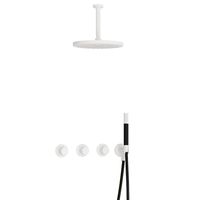 Hotbath Cobber IBS70 inbouwdouche met 15cm plafondbuis en 30cm hoofddouche wit mat - thumbnail