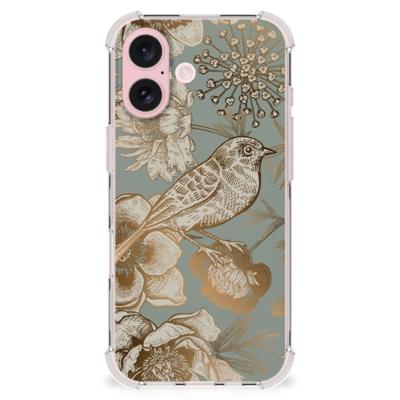 Case voor iPhone 16 Vintage Bird Flowers