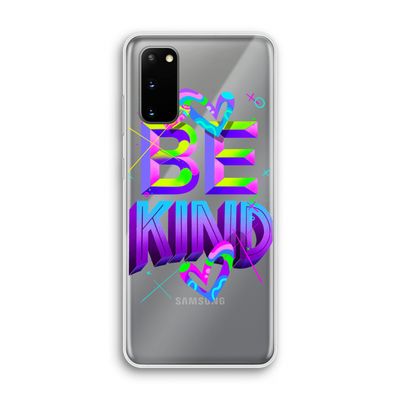 Be Kind: Samsung Galaxy S20 Transparant Hoesje