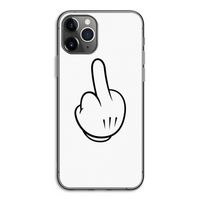 Middle finger white: iPhone 11 Pro Transparant Hoesje