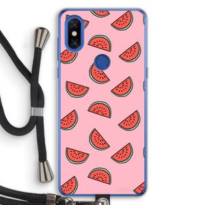 Watermeloen: Xiaomi Mi Mix 3 Transparant Hoesje met koord