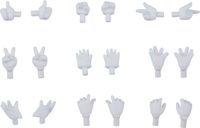 Original Character Parts for Nendoroid Doll Figures Hand Parts Set Gloves Ver. (White) - thumbnail