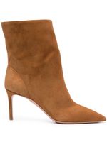 Aquazzura bottines Matignon 75 mm en daim - Marron