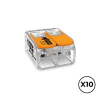 Snelsluiting Wago 16 x 21,1 x 10,1 mm 450 V Verbindingen x 2 6 mm (10 Stuks)