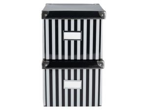 crelando Opbergboxen (dvdx2, Zwart/wit)