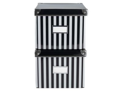 crelando Opbergboxen (dvdx2, Zwart/wit)