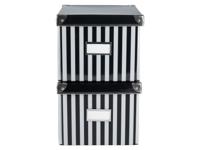 crelando Opbergboxen (dvdx2, Zwart/wit)