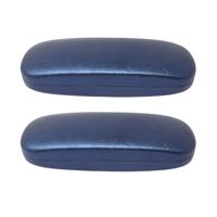 Brillenkoker - 2x - blauw - universeel - hard kunststof - bril beschermen