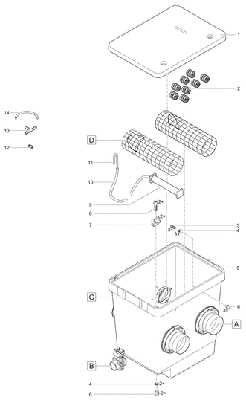 OASE Onderdelen ProfiClear Premium Moving Bed module Luchtaansluiting T-stuk 9 mm