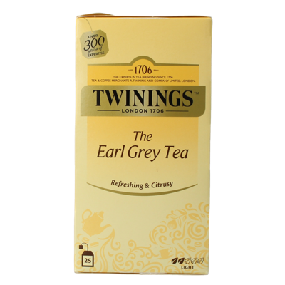 Earl grey envelop zwart 25 Zakjes