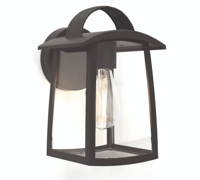 Vintage Buitenlamp glas zwart voordeur &apos;Kelsey&apos; E27