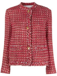 Valentino Garavani veste en tweed à sequins - Rouge