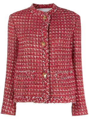 Valentino Garavani veste en tweed à sequins - Rouge