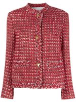 Valentino Garavani veste en tweed à sequins - Rouge