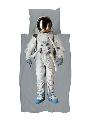 Snurk Astronaut Grey Space dekbedovertrek