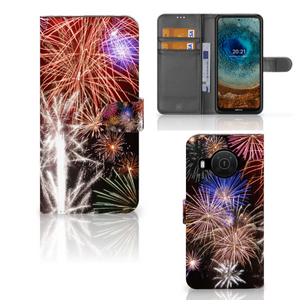 Nokia X10 | Nokia X20 Wallet Case met Pasjes Vuurwerk