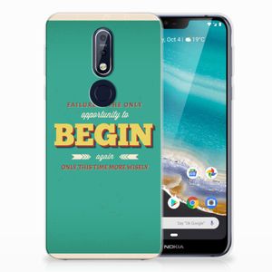 Nokia 7.1 Siliconen hoesje met naam Quote Begin